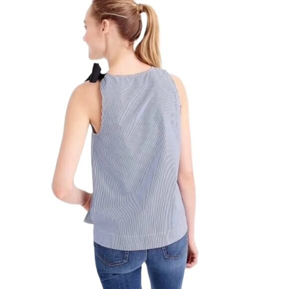 J. Crew Blue and White Striped Tank Top - Picture 5 of 7